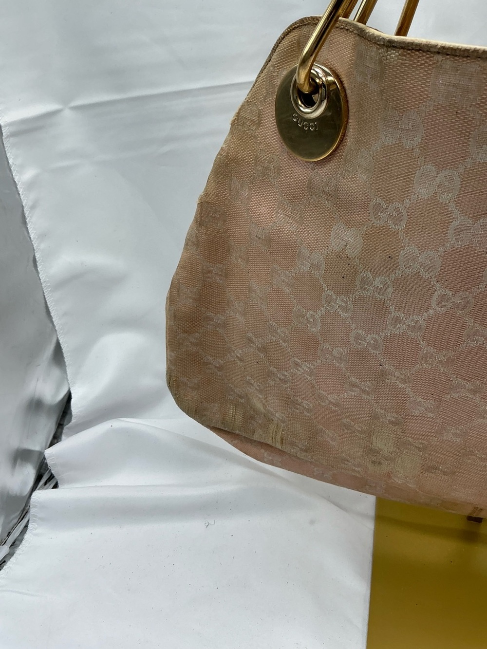 Gucci Pink GG Canvas Eclipse Shoulder Bag | Fair/Poor Condition - Picture 8 of 13